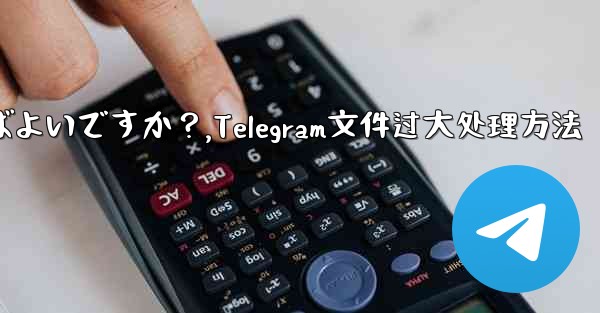 Telegram が「ファイルが大きすぎるため処理できません」というプロンプトを表示した場合はどうすればよいですか？,T