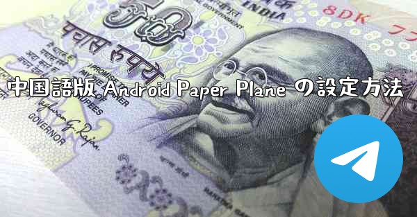 <b>中国語版 Android Paper Plane の設定方法</b>
