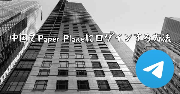 中国でPaper Planeにログインする方法