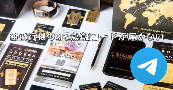 紙飛行機のSMS認証コードが届かない