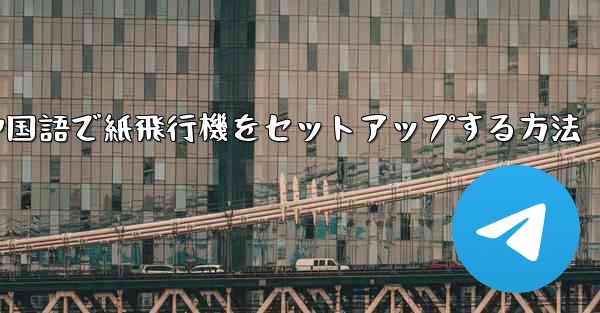 中国語で紙飛行機をセットアップする方法