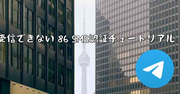 紙飛行機が受信できない 86 SMS認証チュートリアル