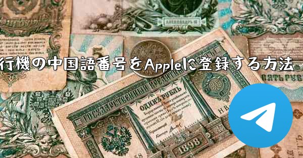 紙飛行機の中国語番号をAppleに登録する方法