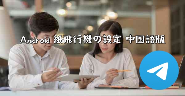 <b>Android 紙飛行機の設定 中国語版</b>