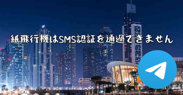 <b>紙飛行機はSMS認証を通過できません</b>