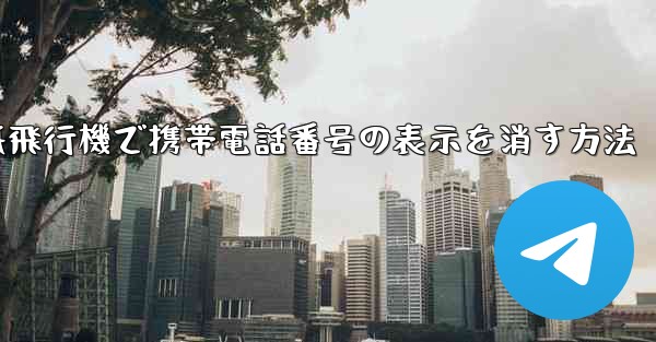 紙飛行機で携帯電話番号の表示を消す方法