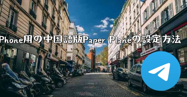 iPhone用の中国語版Paper Planeの設定方法