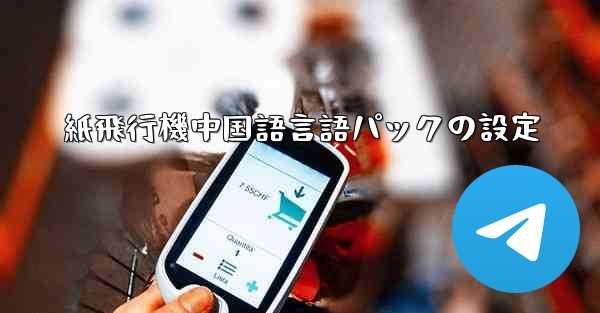 紙飛行機中国語言語パックの設定
