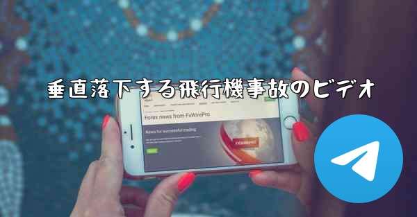 垂直落下する飛行機事故のビデオ