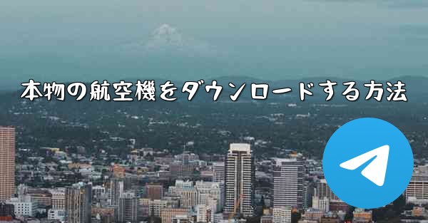 本物の航空機をダウンロードする方法