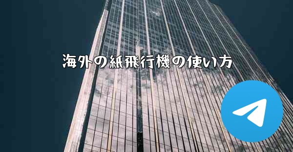海外の紙飛行機の使い方