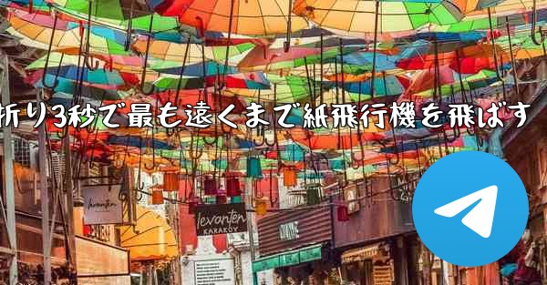 小さな飛行機を折り3秒で最も遠くまで紙飛行機を飛ばす