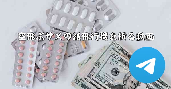 空飛ぶサメの紙飛行機を折る動画