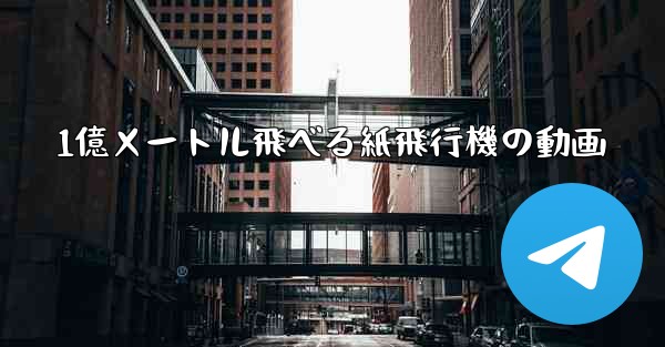 <b>1億メートル飛べる紙飛行機の動画</b>
