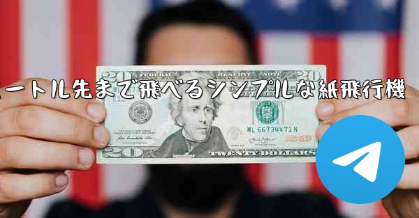 10メートル先まで飛べるシンプルな紙飛行機