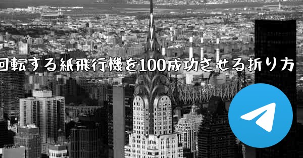 回転する紙飛行機を100成功させる折り方