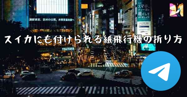 スイカにも付けられる紙飛行機の折り方