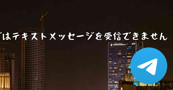 <b>Paper Planeの国内携帯電話番号ではテキストメッセージを受信できません</b>