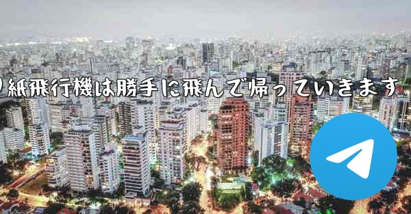 折り紙飛行機は勝手に飛んで帰っていきます