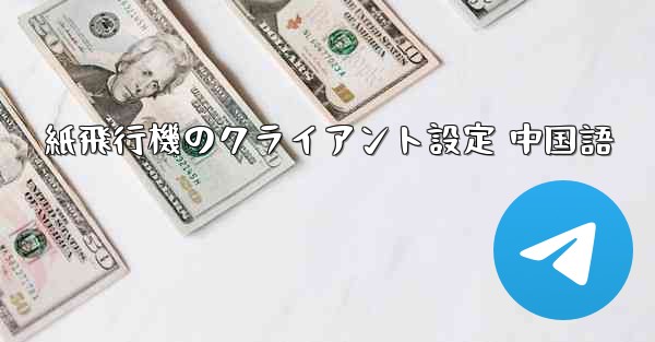 紙飛行機のクライアント設定 中国語