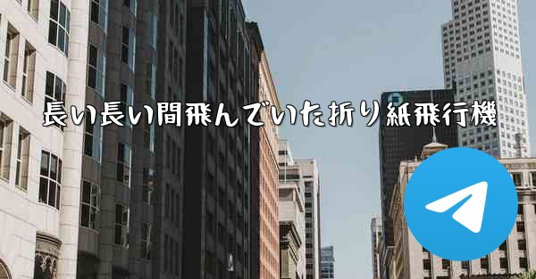 <b>長い長い間飛んでいた折り紙飛行機</b>