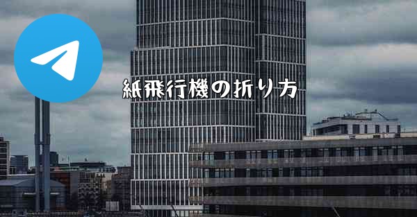 <b>紙飛行機の折り方</b>