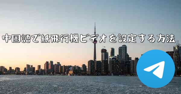 <b>中国語で紙飛行機ビデオを設定する方法</b>