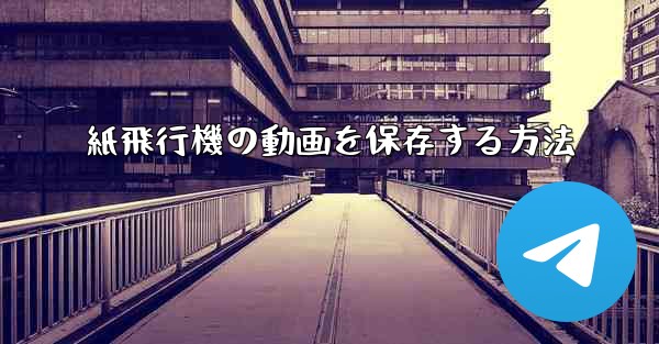 紙飛行機の動画を保存する方法