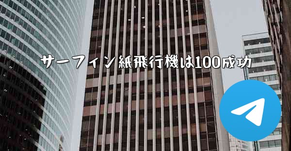 サーフィン紙飛行機は100成功