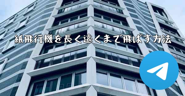 <b>紙飛行機を長く遠くまで飛ばす方法</b>